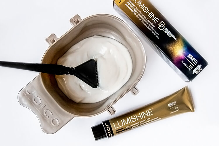 lumishine demi permanent creme color in bowl