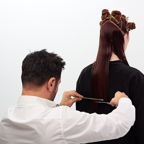 Stylist Cutting Hair