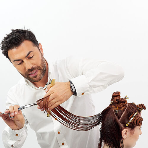 Stylist Cutting Hair