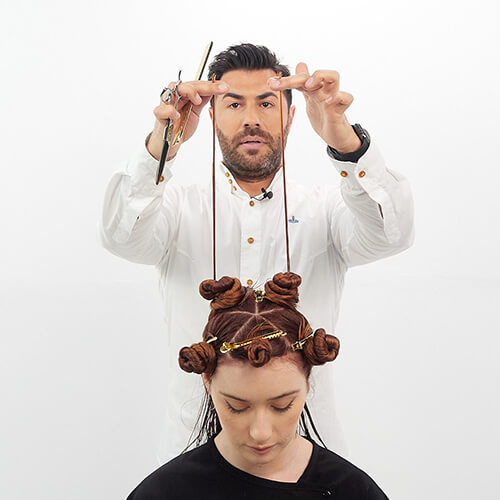 Stylist Cutting Hair