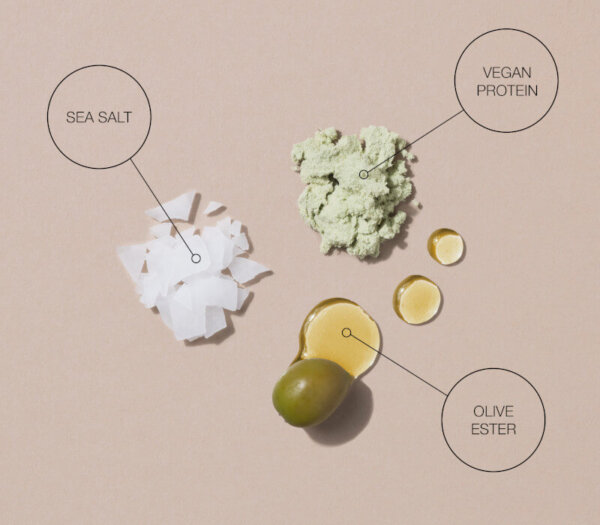 sea salt spray ingredients sea salt, vegan protein, olive ester