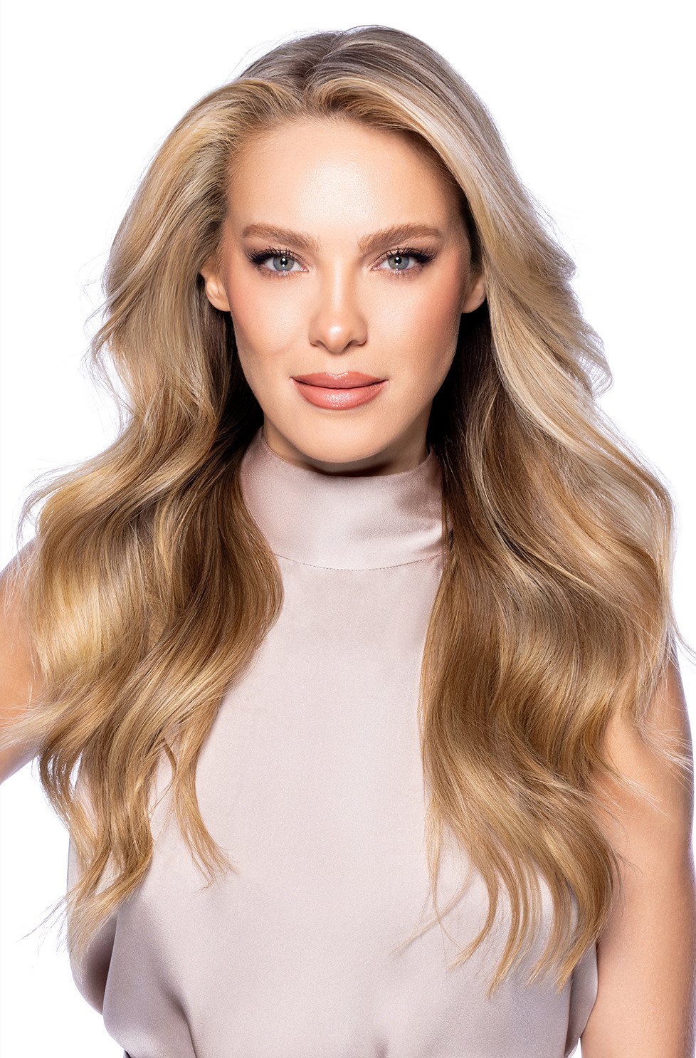 blonde model after treatment