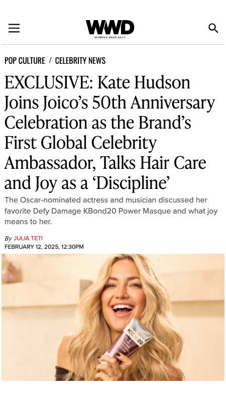 kate hudson wwd magazine