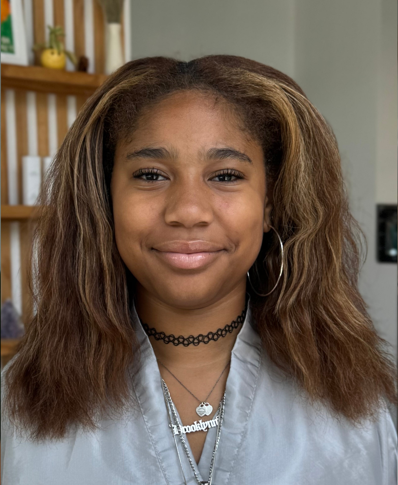 hair model before treatment